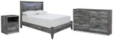 Baystorm 4-Piece King Panel Bed with Dresser and Nightstand (Full Panel Footboard with Rails, Full Panel Headboard, Dresser, Nightstand)