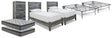 Baystorm 2 Twin Panel Beds, 2 Mattresses, 2 Foundations, and Chest
