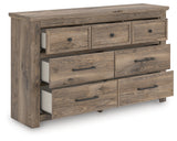 Rusticott Queen Poster Bed, Dresser and Nightstand (Bed Size: Queen)