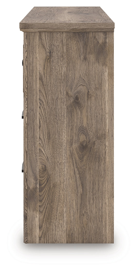 Rusticott Queen Poster Bed, Dresser and Nightstand (Bed Size: Queen)