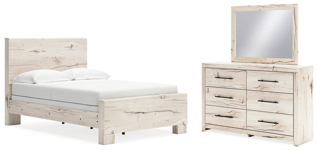 Lawroy Full Panel Bed, Dresser and Mirror (Bed Size: Full)
