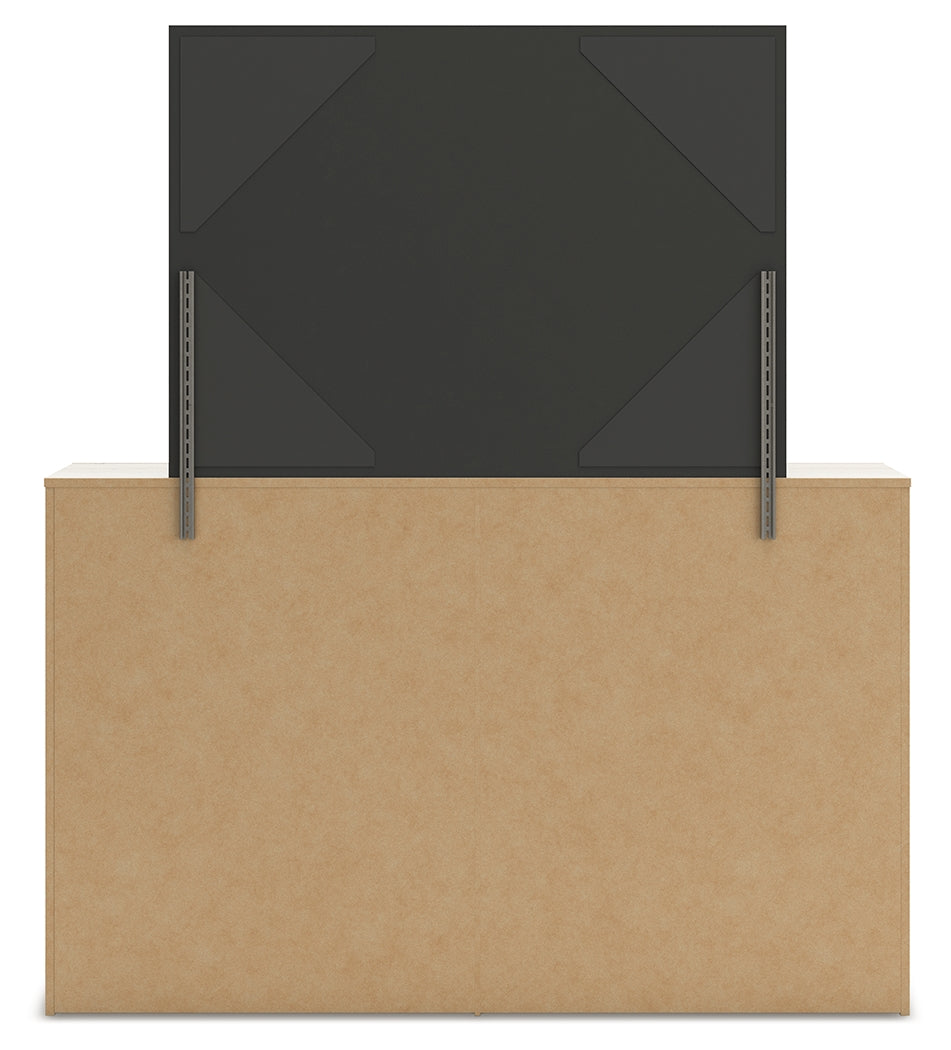 Lawroy 4-Piece Full Panel Headboard with Mirrored Dresser and Chest (Full Panel Headboard, Dresser, Bedroom Mirror, Chest of Drawers)