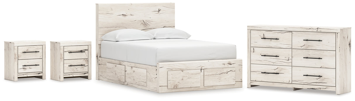 Lawroy 8-Piece Full Panel Storage Bed with Dresser and 2 Nightstands (Platform Full Roll Slats, Underbed Storage, Underbed Storage, Full Storage Footboard, Full Panel Headboard, Dresser, Nightstand, Nightstand)