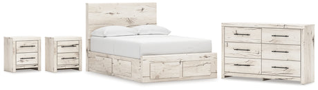 Lawroy 8-Piece Full Panel Storage Bed with Dresser and 2 Nightstands (Platform Full Roll Slats, Underbed Storage, Underbed Storage, Full Storage Footboard, Full Panel Headboard, Dresser, Nightstand, Nightstand)