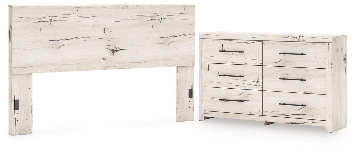 Lawroy 2-Piece King Panel Headboard with Dresser (King Panel Headboard, Dresser)