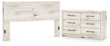 Lawroy 2-Piece King Panel Headboard with Dresser (King Panel Headboard, Dresser)