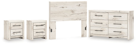Lawroy 4-Piece Full Panel Headboard with Dresser and 2 Nightstands (Full Panel Headboard, Dresser, Nightstand, Nightstand)