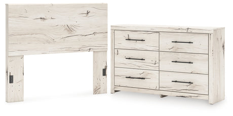 Lawroy 2-Piece Full Panel Headboard with Dresser (Full Panel Headboard, Dresser)