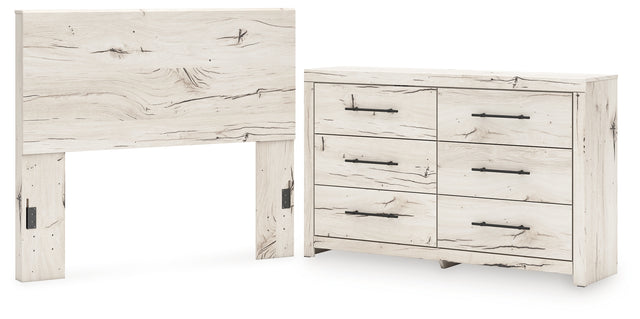 Lawroy 2-Piece Full Panel Headboard with Dresser (Full Panel Headboard, Dresser)