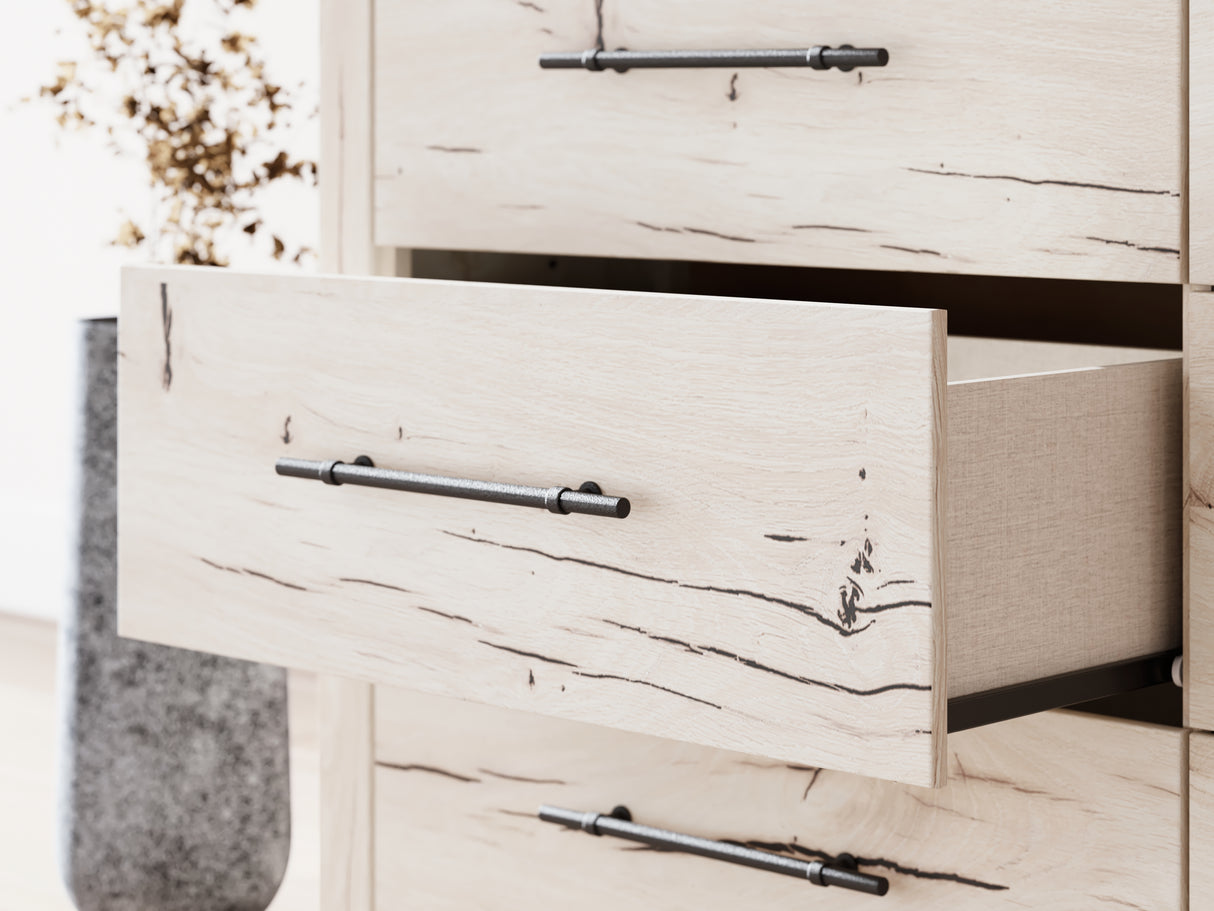 Lawroy 7-Piece Queen Panel Storage Bed with Dresser and 2 Nightstands (Platform Queen Roll Slats, Queen Storage Footboard, Queen Panel Headboard, Queen/King Platform Rails, Dresser, Nightstand, Nightstand)