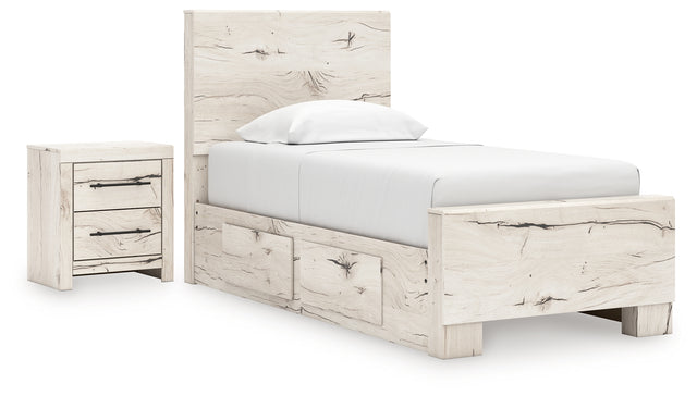 Lawroy Twin Panel Bed with Storage and Nightstand (Bed Size: Twin)