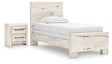 Lawroy 4-Piece Twin Panel Bed with Nightstand (Twin Panel Footboard, Twin Panel Headboard, Twin Panel Rails, Nightstand)