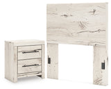 Lawroy 2-Piece Twin Panel Headboard with Nightstand (Twin Panel Headboard, Nightstand)