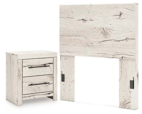 Lawroy 2-Piece Twin Panel Headboard with Nightstand (Twin Panel Headboard, Nightstand)