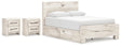 Lawroy 7-Piece Queen Panel Bed with 2 Nightstands (Platform Queen Roll Slats, Queen Panel Footboard, Queen Panel Headboard, Queen/King Under Bed Storage, Queen/King Platform Rails, Nightstand, Nightstand)