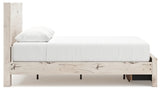 Lawroy 9-Piece Queen Panel Storage Bed with Mirrored Dresser, Chest and 2 Nightstands (Platform Queen Roll Slats, Queen Storage Footboard, Queen Panel Headboard, Queen/King Platform Rails, Dresser, Bedroom Mirror, Chest of Drawers, Nightstand, Nightstand)
