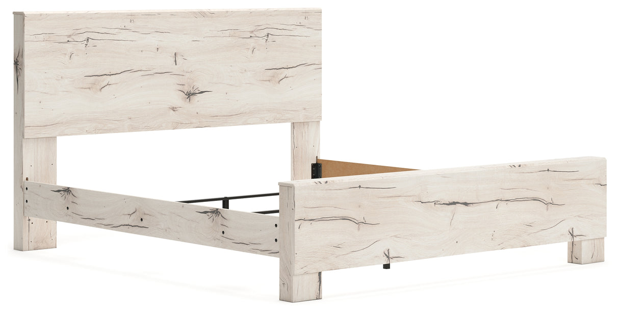 Lawroy 7-Piece King Panel Bed with Mirrored Dresser, Chest and Nightstand (King Panel Footboard, King Panel Headboard, King Panel Rails, Dresser, Bedroom Mirror, Chest of Drawers, Nightstand)