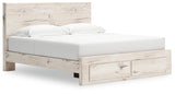 Lawroy King Storage Bed, Dresser and Nightstand (Bed Size: King)
