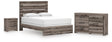 Graystorm 4-Piece Queen Panel Bed with Dresser and Nightstand (Queen Panel Headboard/Footboard, Queen Panel Rails, Dresser, Nightstand)