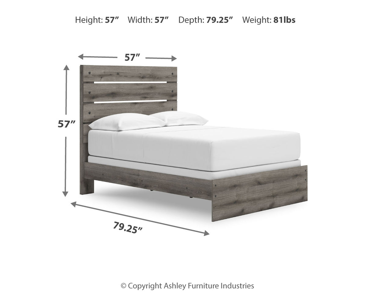 Graystorm 3-Piece Full Panel Bed with Dresser (Full Panel Headboard/Footboard, Full Panel Rails, Dresser)