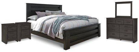 Brinxton King Panel Bed, Dresser, Mirror and 2 Nightstands