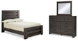 Brinxton Full Panel Bed, Dresser and Mirror (Bed Size: Full)