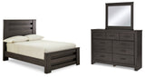 Brinxton Full Panel Bed, Dresser and Mirror (Bed Size: Full)