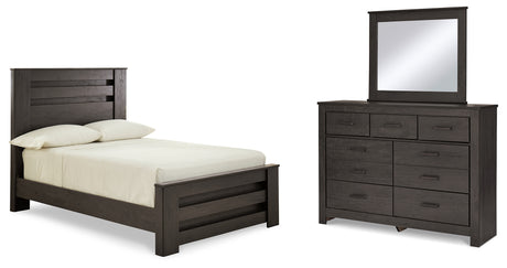 Brinxton Full Panel Bed, Dresser and Mirror (Bed Size: Full)