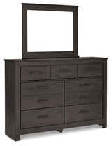 Brinxton Queen Panel Bed, Dresser, Mirror, Chest and Nightstand (Bed Size: Queen)