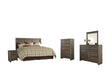 Juararo 5-Piece King/California King Panel Headboard with Mirrored Dresser, Chest and Nightstand (Chest of Drawers, King/California King Panel Headboard, Nightstand, Dresser, Bedroom Mirror)