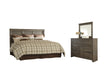 Juararo 3-Piece King/California King Panel Headboard with Mirrored Dresser (King/California King Panel Headboard, Dresser, Bedroom Mirror)
