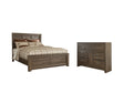 Juararo 4-Piece Queen Panel Bed with Dresser (Dresser, Queen Panel Footboard, Queen Panel Headboard, Queen Rails)