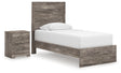 Ralinksi 3-Piece Twin Panel Bed with Nightstand (Twin Panel Headboard/Footboard, Twin Panel Rails, Nightstand)
