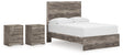 Ralinksi 4-Piece Full Panel Bed with 2 Nightstands (Full Panel Headboard/Footboard, Full Panel Rails, Nightstand, Nightstand)