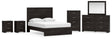 Belachime 7-Piece Queen Panel Bed with Mirrored Dresser, Chest and 2 Nightstands (Queen Panel Headboard/Footboard, Queen Panel Rails, Dresser, Bedroom Mirror, Chest of Drawers, Nightstand, Nightstand)