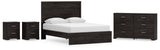 Belachime 5-Piece Queen Panel Bed with Dresser and 2 Nightstands (Queen Panel Headboard/Footboard, Queen Panel Rails, Dresser, Nightstand, Nightstand)
