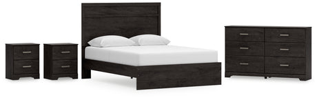 Belachime 5-Piece Queen Panel Bed with Dresser and 2 Nightstands (Queen Panel Headboard/Footboard, Queen Panel Rails, Dresser, Nightstand, Nightstand)