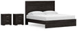 Belachime 5-Piece King Panel Bed with Dresser and 2 Nightstands (King Panel Headboard/Footboard, King Panel Rails, Dresser, Nightstand, Nightstand)