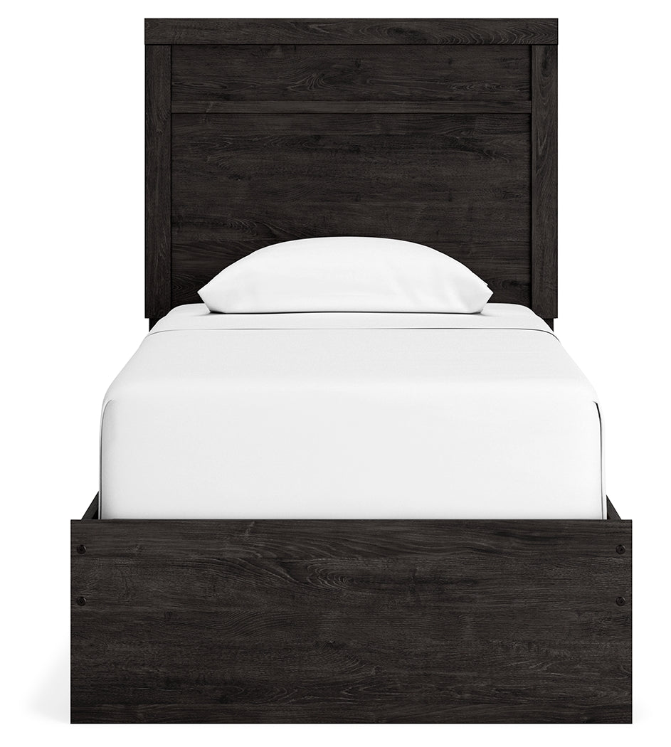 Belachime 3-Piece Twin Panel Bed with Nightstand (Twin Panel Headboard/Footboard, Twin Panel Rails, Nightstand)