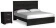 Belachime King Panel Bed and Nightstand (Bed Size: King)