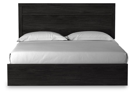 Belachime King Panel Bed and Nightstand (Bed Size: King)