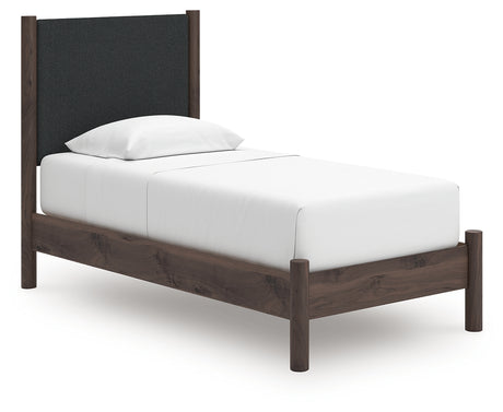 Pamytta Queen Upholstered Panel Platform Bed (Bed Size: Twin)