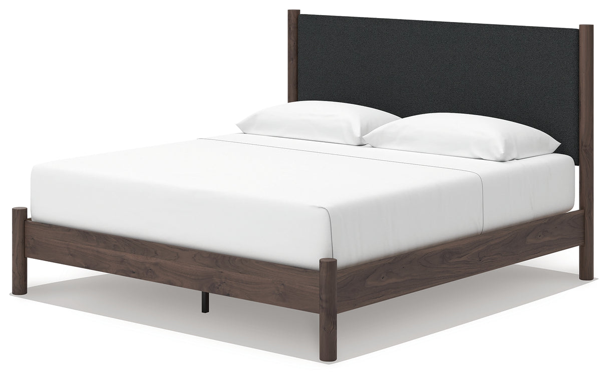 Pamytta Queen Upholstered Panel Platform Bed (Bed Size: King)
