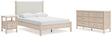 Cadmori Queen Upholstered Panel Bed, Dresser and Nightstand (Bed Size: Queen)