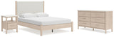 Cadmori Queen Upholstered Panel Bed, Dresser and Nightstand (Bed Size: Queen)
