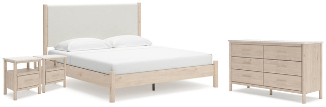 Cadmori King Panel Bed, Dresser and 2 Nightstands (Bed Size: King)