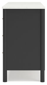 Cadmori 2-Piece Queen Upholstered Bed with Dresser (Queen Upholstered Bed with Roll Slats, Dresser)