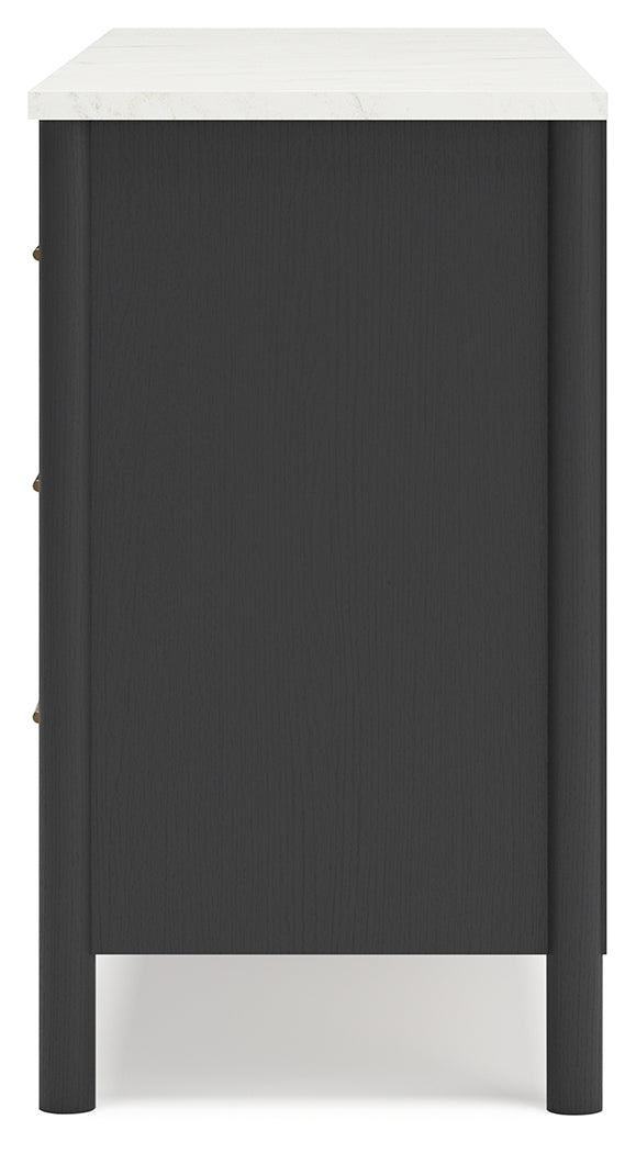 Cadmori 4-Piece Queen Upholstered Bed with Dresser and 2 Nightstands (Queen Upholstered Bed with Roll Slats, Dresser, Nightstand, Nightstand)