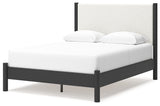 Cadmori 6-Piece Queen Upholstered Panel Bed with Dresser and 2 Nightstands (Platform Queen Roll Slats, Queen Panel Footboard with Rails, Queen Upholstered Panel Headboard, Dresser, Nightstand, Nightstand)