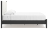 Cadmori 7-Piece King Upholstered Panel Bed with Mirrored Dresser and 2 Nightstands (Platform King Roll Slats, King Panel Footboard with Rails, King Upholstered Panel Headboard, Dresser, Bedroom Mirror, Nightstand, Nightstand)